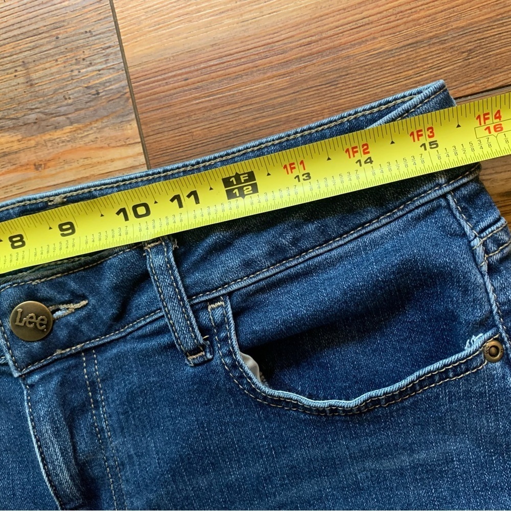 Vintage Y2K Lee Capri Jeans Size 12 32" Waist Denim Pants Womens - Picture 7 of 12